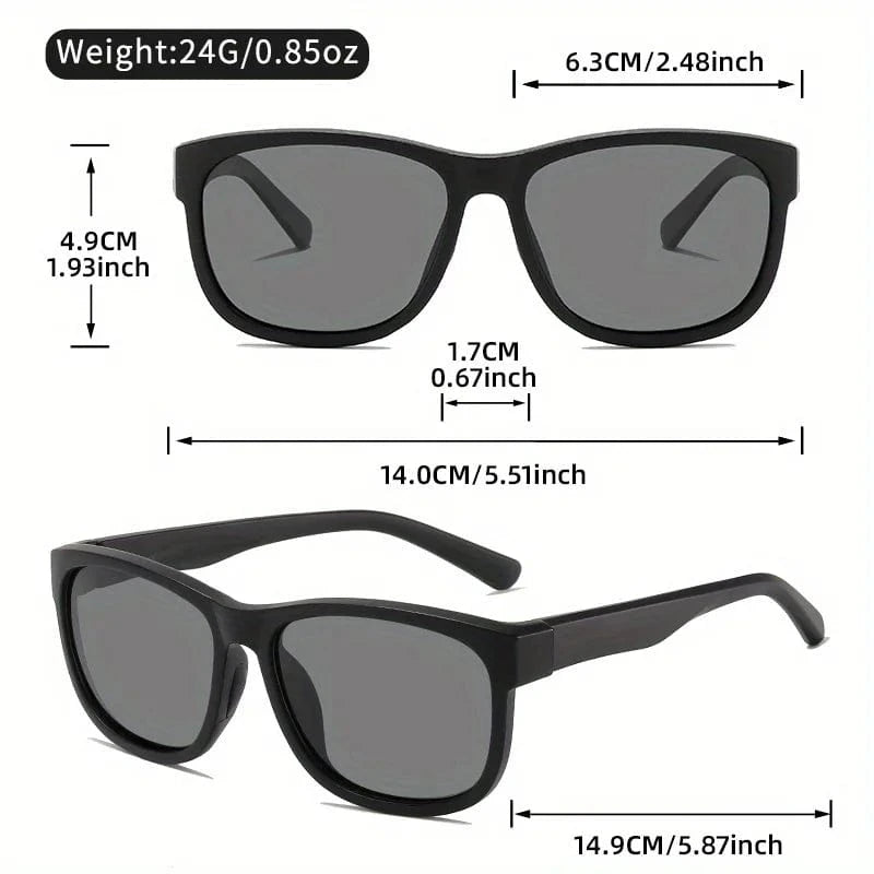1 Pair Unisex Polarized Square Fashion Sunglasses - Lightweight Purple Glitter Frame, TAC Lenses for Outdoor Sports & Fashion