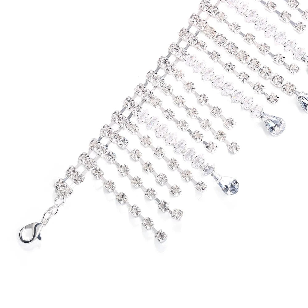 1 Pieces New Tassel Anklet Rhinestone Foot Ornament Fashion Tassel Anklets Girl Gift Foot Jewelry