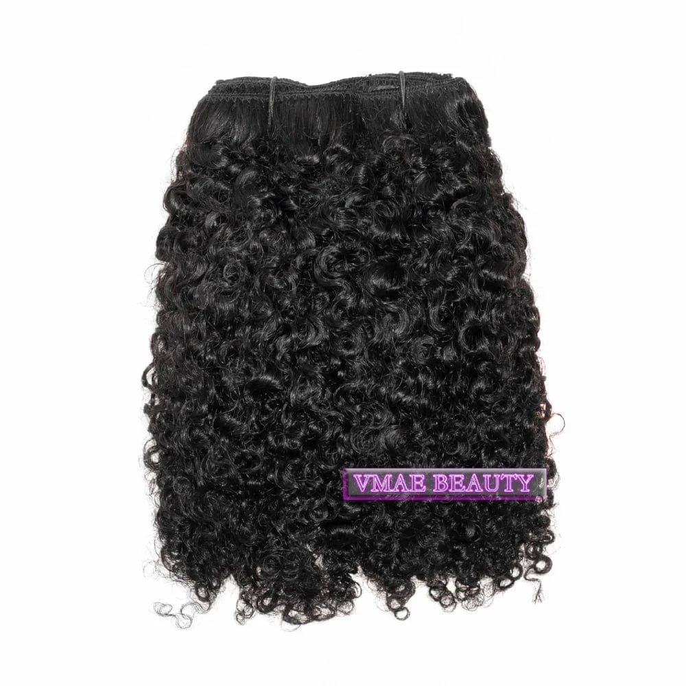 10 Inches / Afro kinky curly C 100g VMAE Indian Full Cuticle Aligned Virgin Wholesale Remy Human Hair Extensions Clip Ins Kinky Straight Clip In Hair Extensions