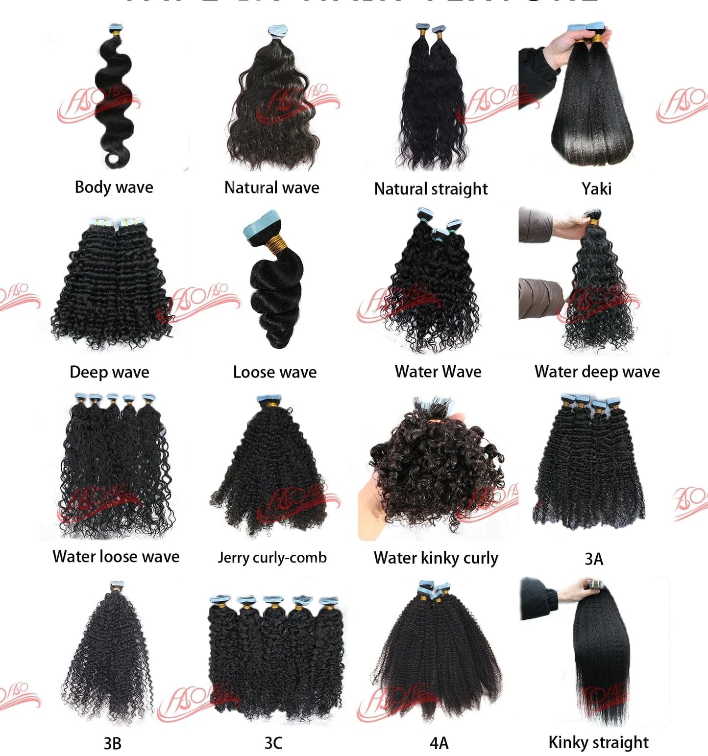 10 Inches / texture ring 13 Textures Sample Rings Natural Black Straight Wavy Curly Texture Rings For Salon Human Hair Extensions With All Kinds Texture