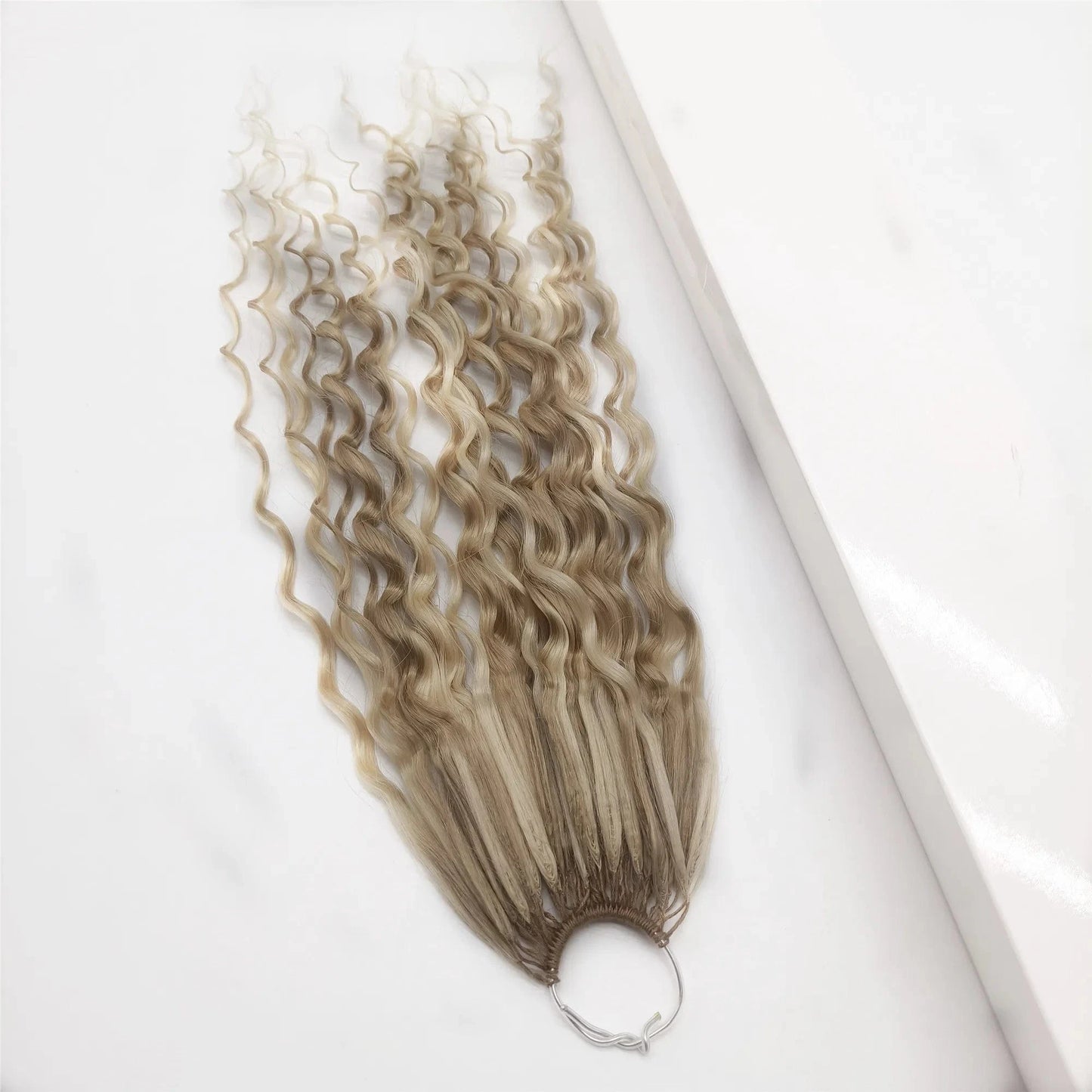 100% Chinese Raw Cuticle Aligned piano colour Afro Kinky Curly Deep Curly twins Feathers Line Hair Extensions Curling