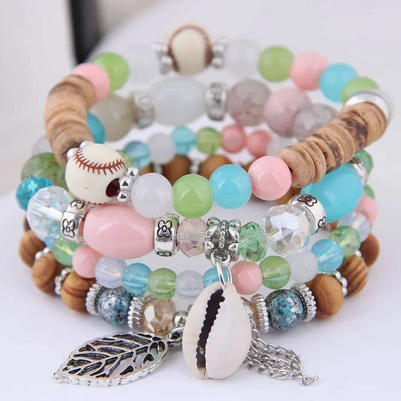 100+ COLORS New Arrival Bohemia Multicolor Beads Bracelet Set Gifts Crystal Jewelry f
