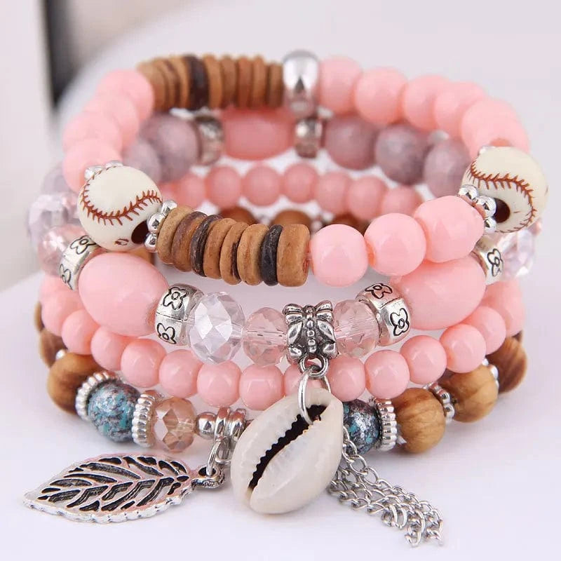 100+ COLORS New Arrival Bohemia Multicolor Beads Bracelet Set Gifts Crystal Jewelry f
