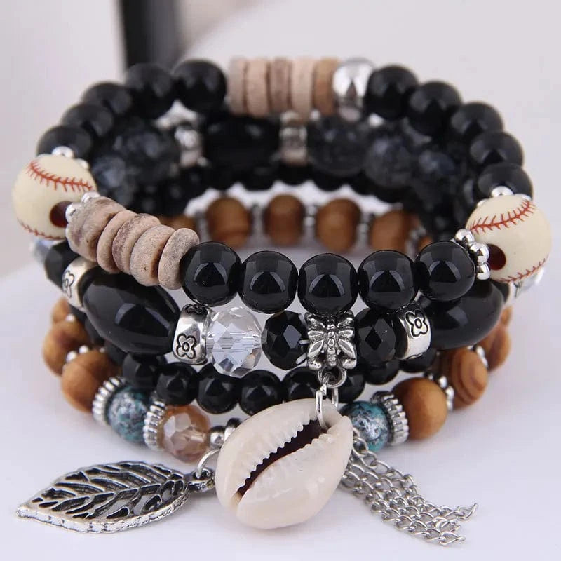 100+ COLORS New Arrival Bohemia Multicolor Beads Bracelet Set Gifts Crystal Jewelry f