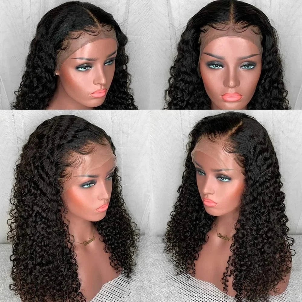 100% Curly Human Hair Wigs Pre Plucked Cuticle Aligned Brazilian Virgin Raw Frontal Lace Wigs Remy Glueless Full Lace Wig