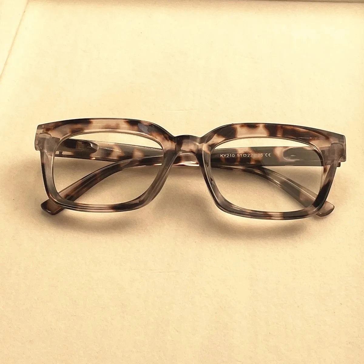 100 / Flower Women's Fashion Square Reading Glasses with Spring Hinges - Tortoiseshell, Solid Brown & Leopard Print Frames