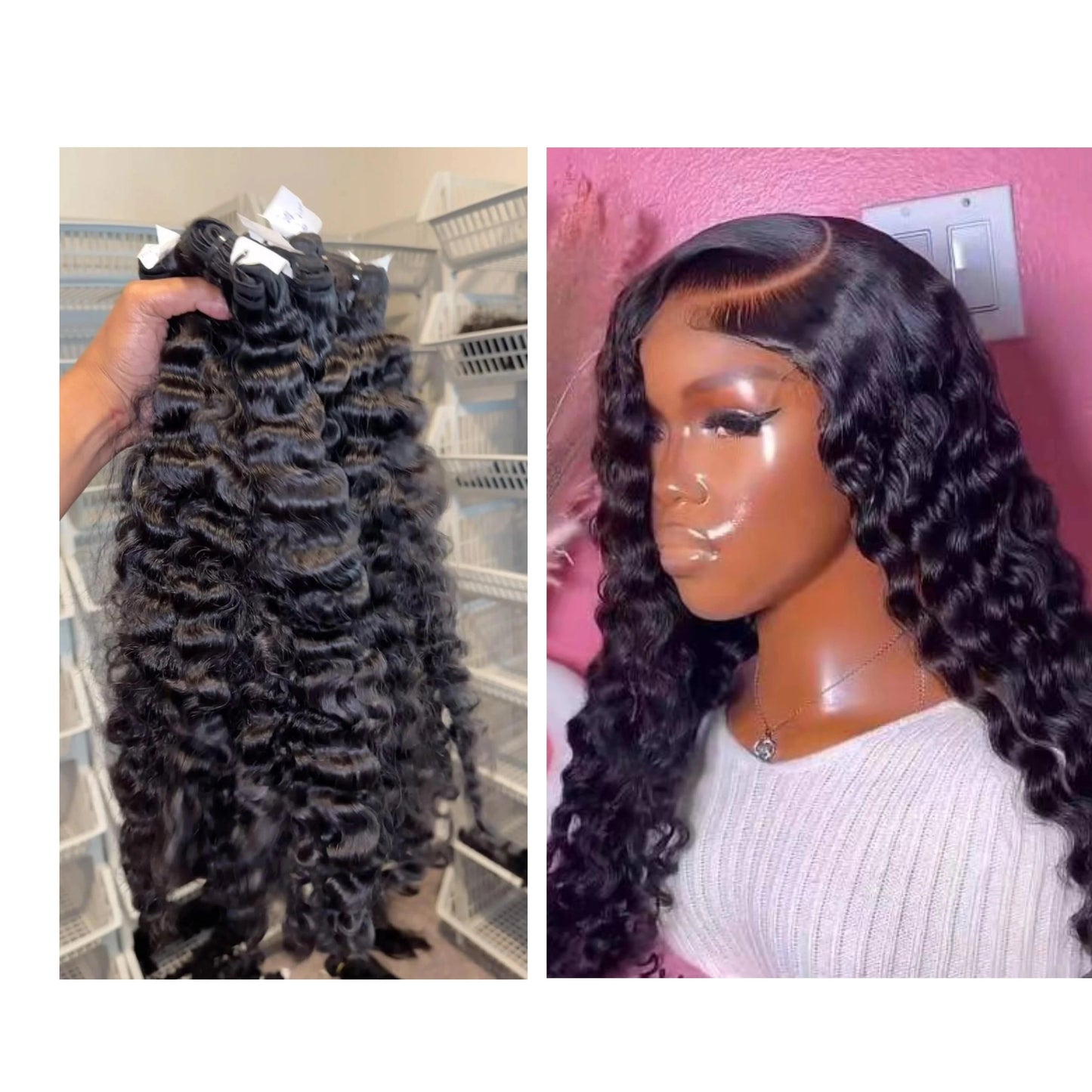 100% Human Raw Cambodian Hair Bundles Vendor Vietnamese Cuticle Aligned Hair bundle deep wave burmese curly 40inch wig