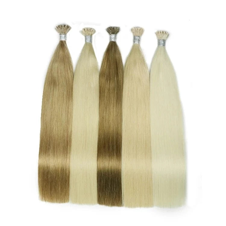 100% Raw Virgin Keratin Tip Hair Extensions Natural Cuticle Aligned Blonde K Tip Hair Extensions Human Hair