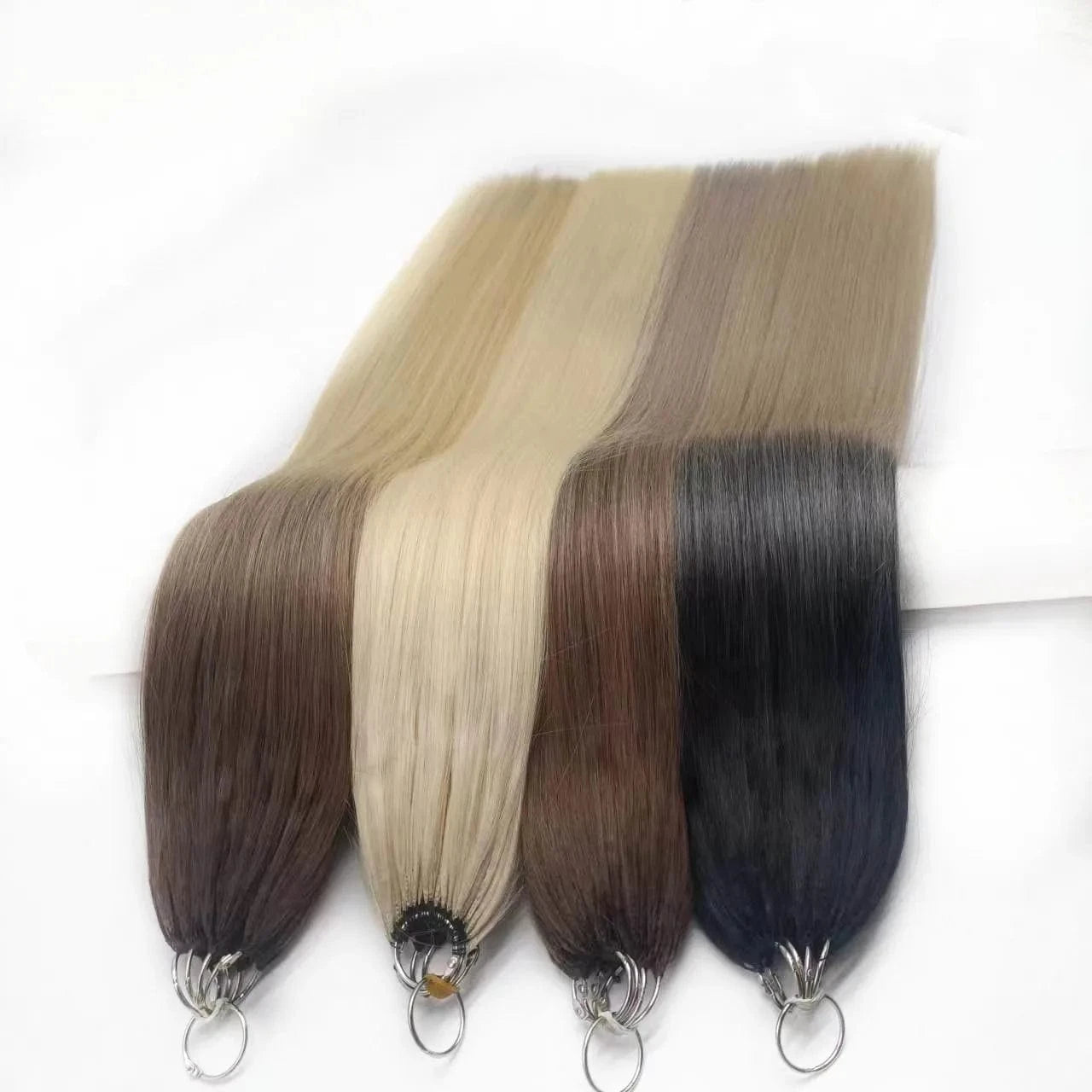 100% virgin/remy cuticle human easy use and most invisible big circle feather hair extensions hot sell ombre colour