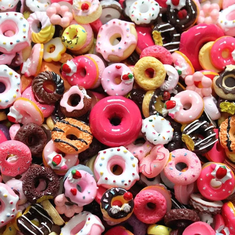 100pcs/Bag Kawaii Accessories Resin Charms Christmas Candy Flower Fruit Nail Art DIY Accessories 3D Nail Charms