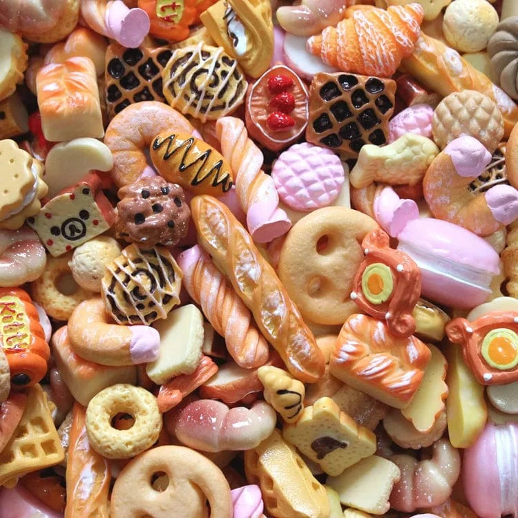 100pcs/Bag Kawaii Accessories Resin Charms Christmas Candy Flower Fruit Nail Art DIY Accessories 3D Nail Charms