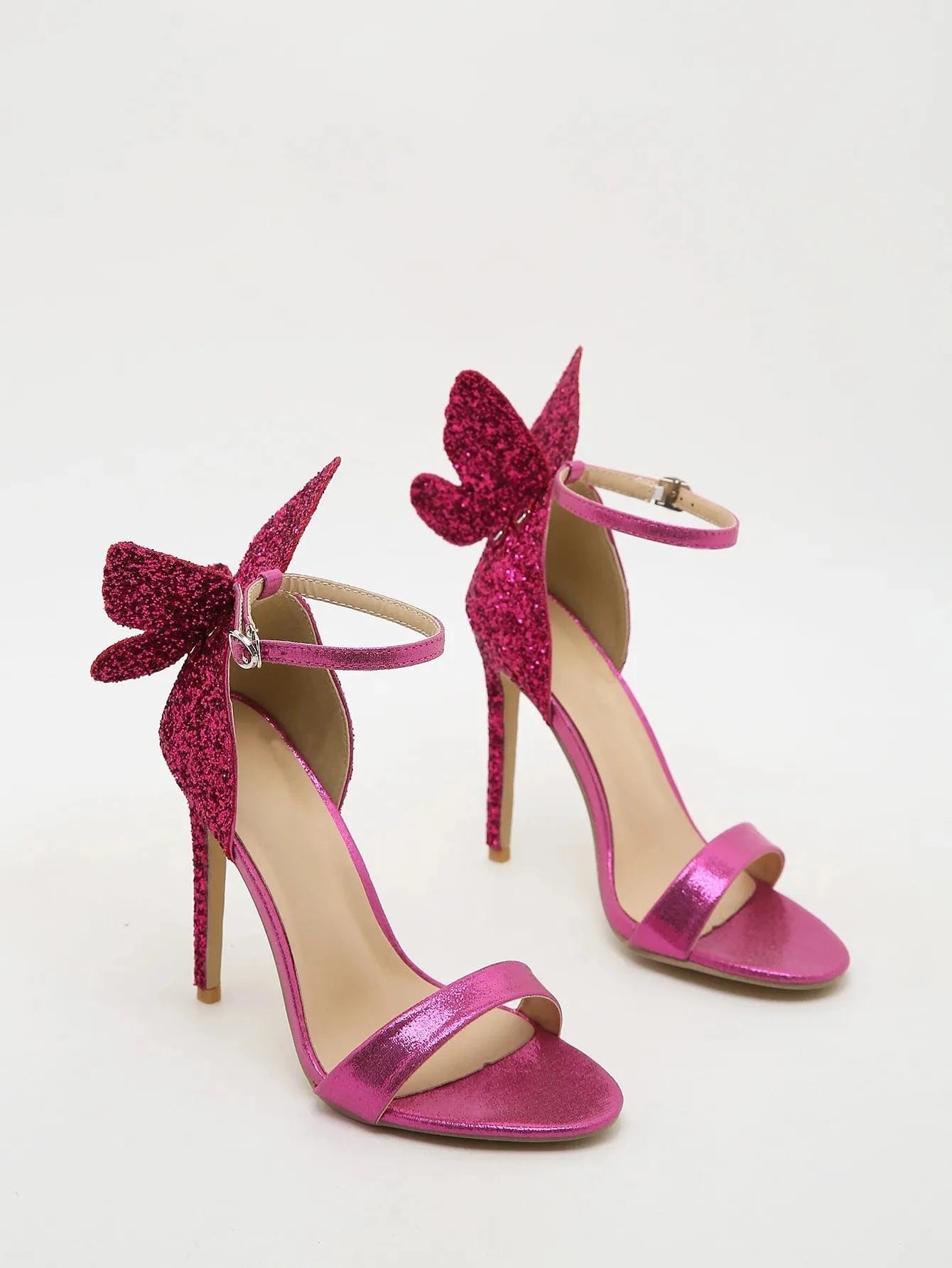 118254 DElevinth shoes sexy women's sandals sequin bow high heels summer banquet women's shoes