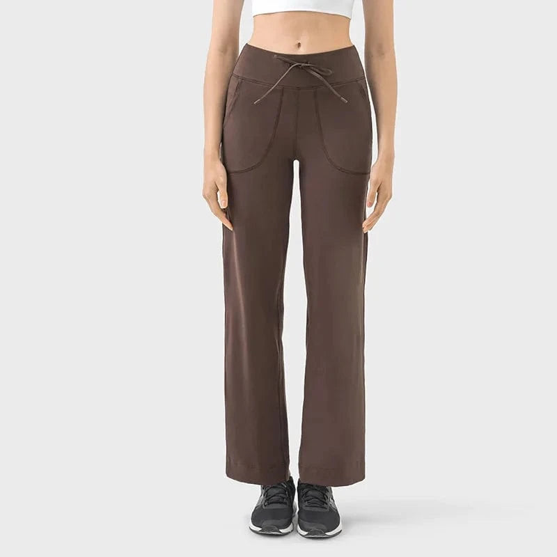 12 / Coffee Xsunwing Custom Solid Women's Clothing Sweat Pants Autumn Sports Gym Tights Jogger activewear outdoor Pants With Pockets WDQ336