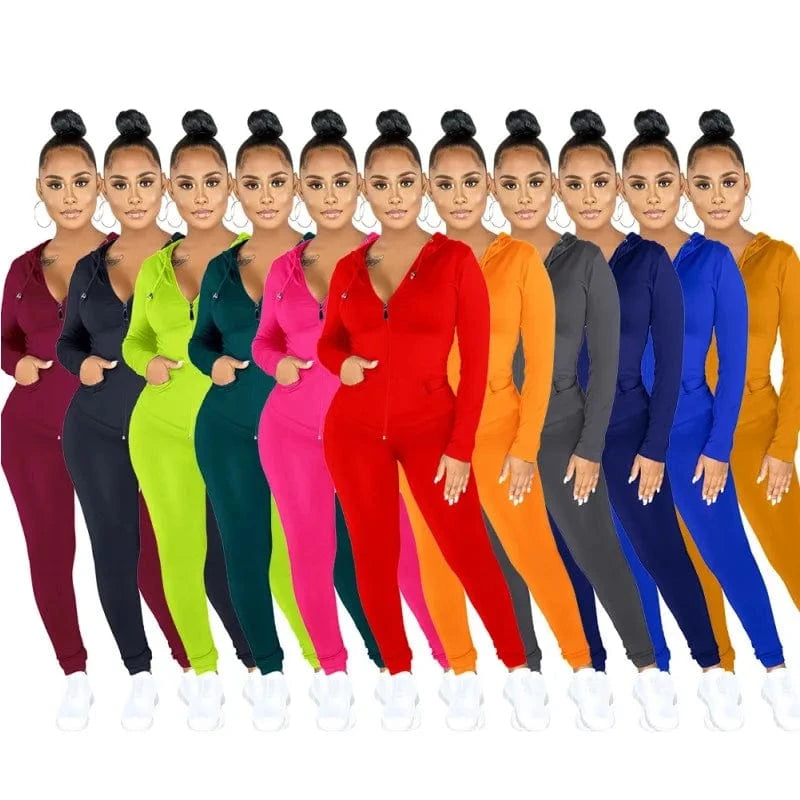 12 Color Autumn Jogger Tracksuits For Women Sweat Suits Two Piece Pants Set 2 Pieces Ladies Hoodies Sweatshirt Coat Clothes B780
