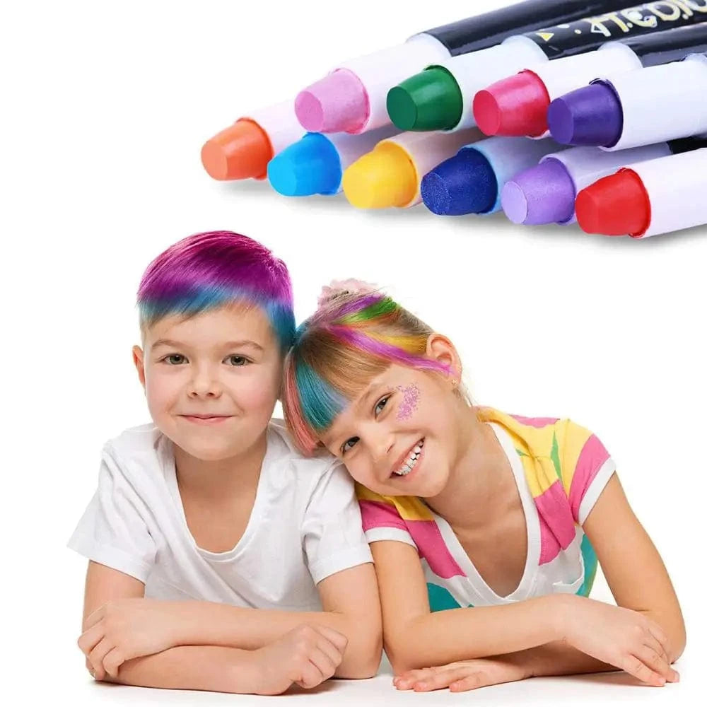 12 colours mix 12pcs Hair Chalk Pens Gift for Kids Temporary Top Quality Color Hair Dye for Adults Hair Chalk