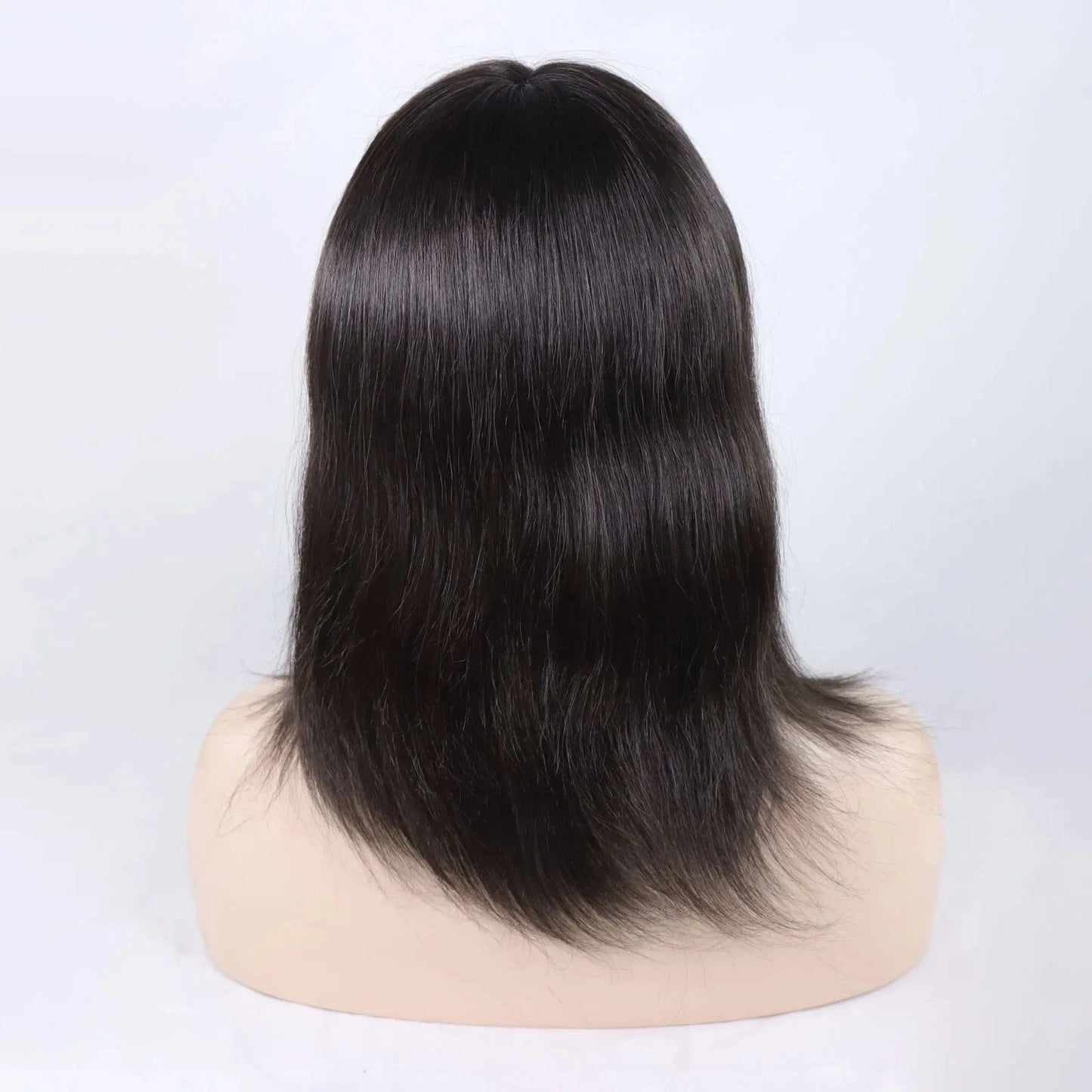 12 Inches Men Toupee Full Lace Base Cap Natural Human Hair Man Wig 3# Dark Brown Male Hair Replacement System