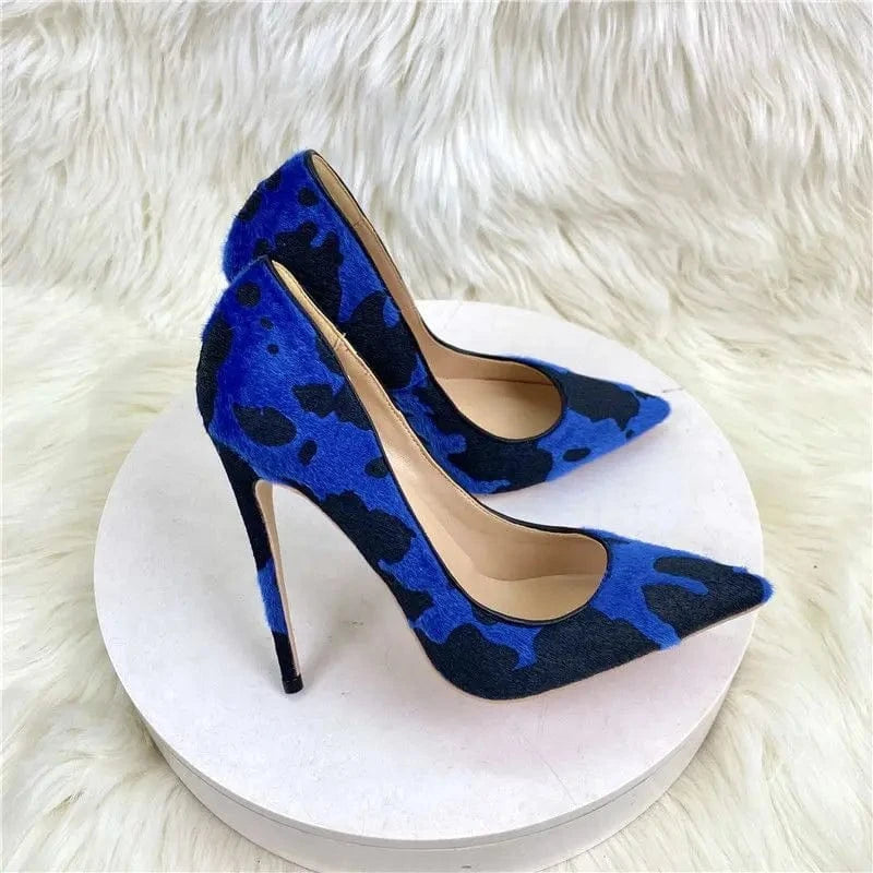 12CM/10CM/8CM Cow Skin Kadin Sandalet Anti-slip Outsole Plus Size 2024 Stilettos Job Shoe Women's High Heels