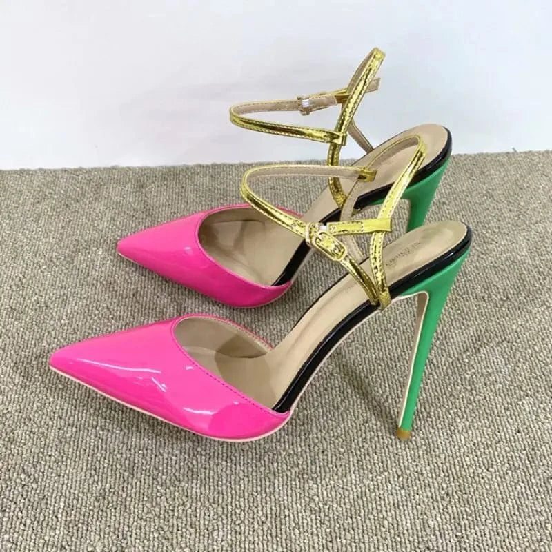 12CM/10CM/8CM Talons Latest Fashion Estilo De Tacones  Thin Stilettos Hot Pink  Heels for Ladies