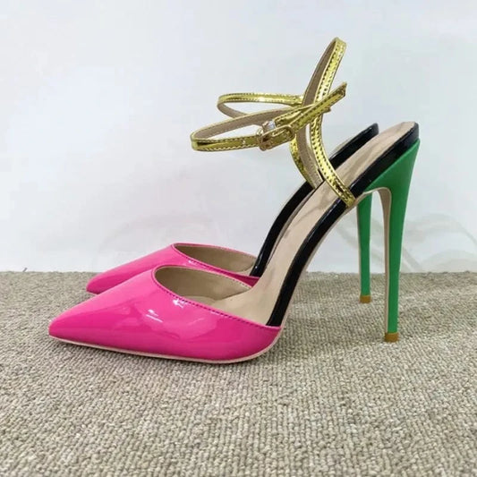 12CM/10CM/8CM Talons Latest Fashion Estilo De Tacones  Thin Stilettos Hot Pink  Heels for Ladies