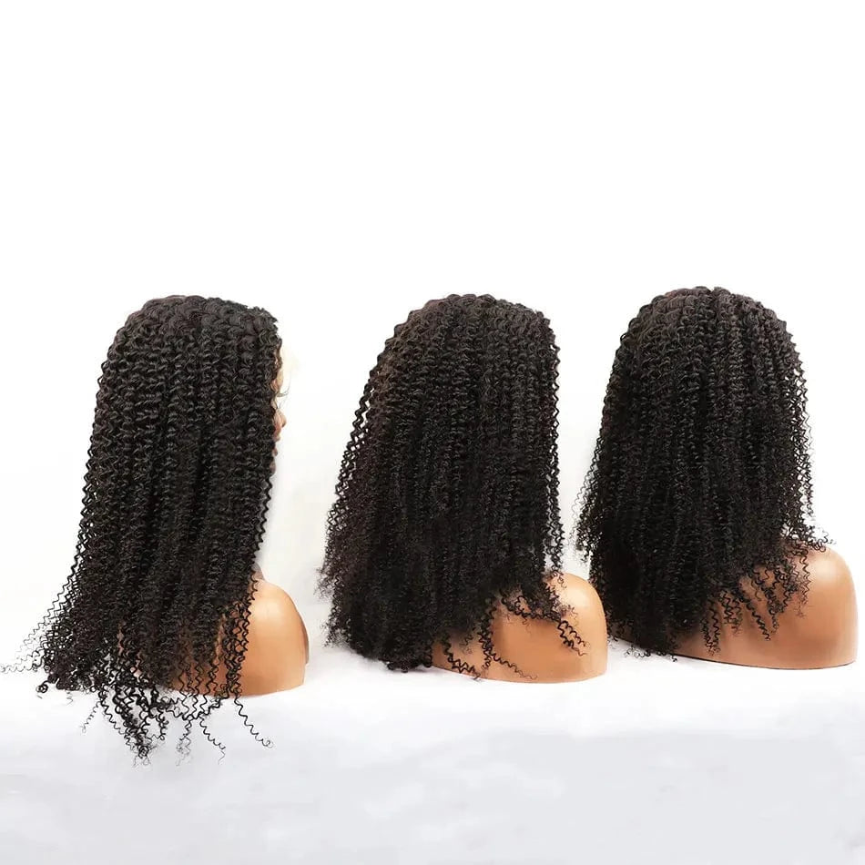 13*4 Lace Kinky Curly / 18 Inches Wholesale Brazilian Lace Front Wigs Cuticle Aligned Virgin Hair Lace Closure Wigs Vendor Human Hair Wigs For Black Women