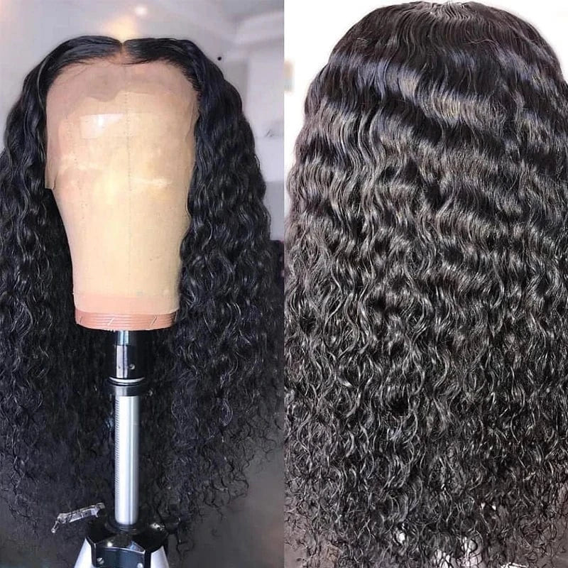 130% Transparent hd Lace Wig for American Women brazilian Deep Wave hd Lace Frontal Wigs Raw Human Hair Lace Front