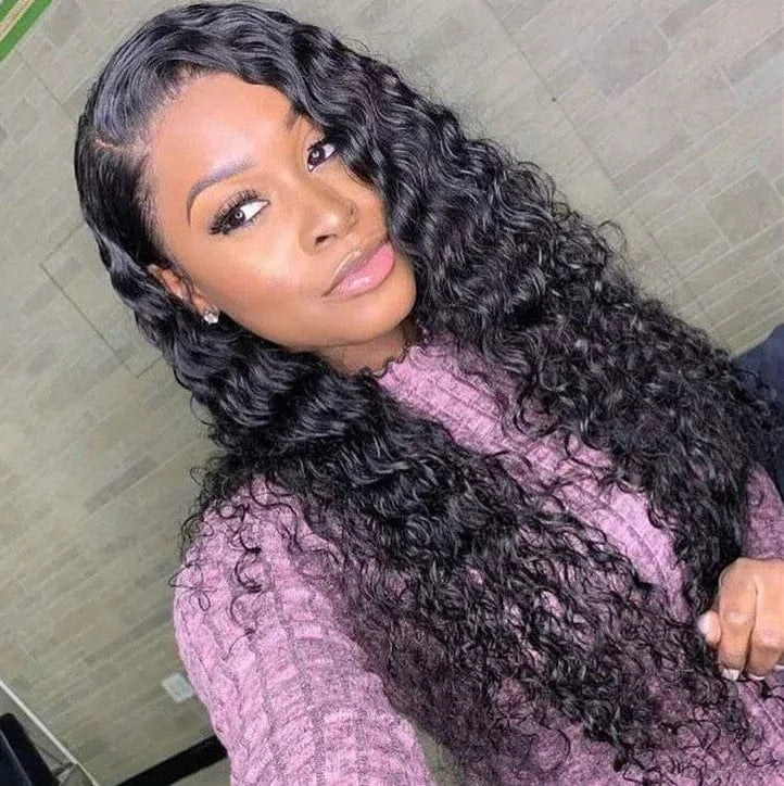 130% Transparent hd Lace Wig for American Women brazilian Deep Wave hd Lace Frontal Wigs Raw Human Hair Lace Front
