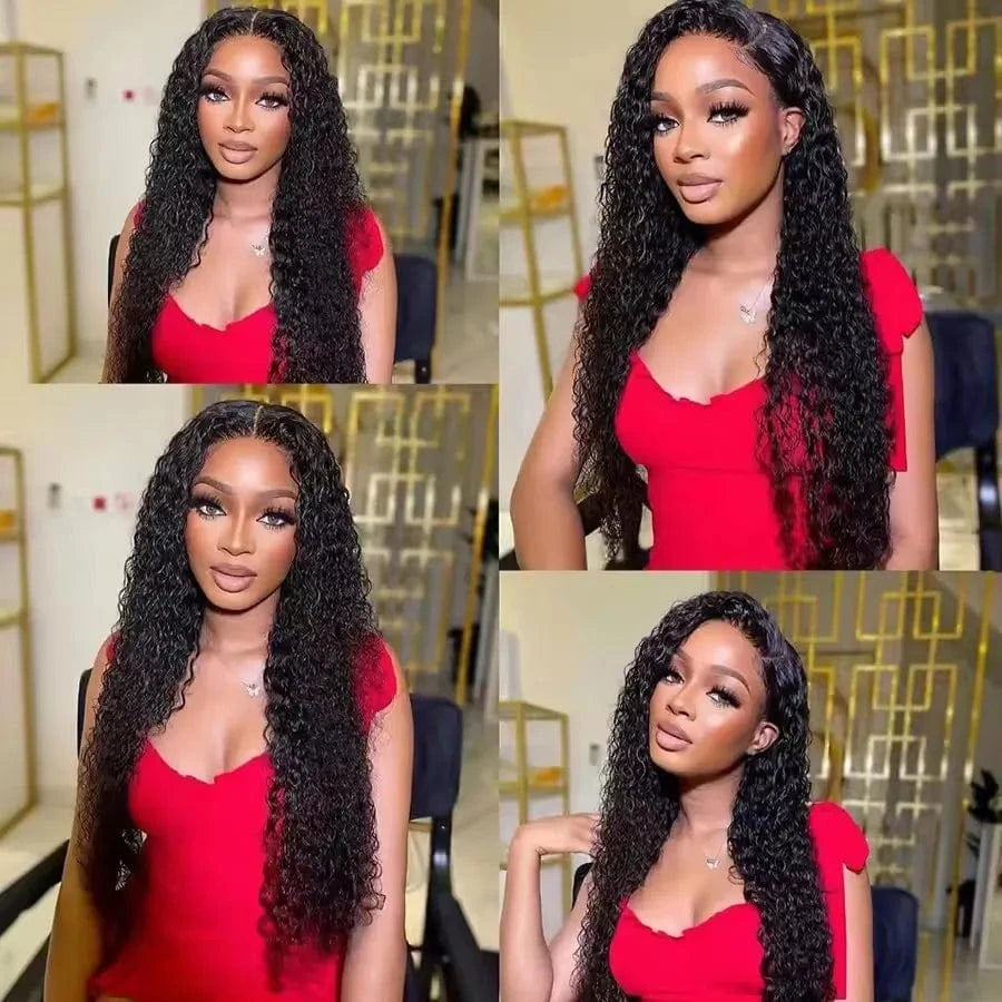 130% Transparent hd Lace Wig for American Women brazilian Deep Wave hd Lace Frontal Wigs Raw Human Hair Lace Front