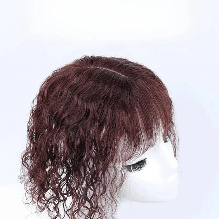 13x14cm Cover White Hair Curly Hair Silk Base Real Human India Hair Topper for Women 150% Density 8 inch 10 inch 14 inch