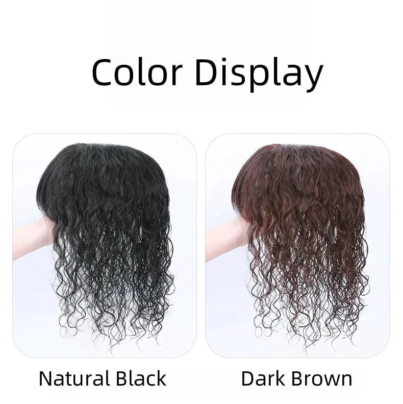 13x14cm Cover White Hair Curly Hair Silk Base Real Human India Hair Topper for Women 150% Density 8 inch 10 inch 14 inch