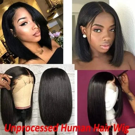 13x4 bob wig / 14 Inches Wholesale Brazilian pre plucked lace wig human short bob wig virgin hair 150 Density Bob 13x6 swiss lace front wigs Klaiyihair