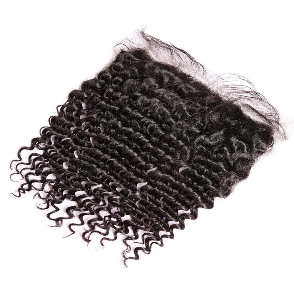 13x4 Deep Wave Closure / 14 Inches Raw Virgin Indian Remy Silky Straight Hair Weave,Raw Virgin Cuticle Aligned Indian Human Hair,Cuticle Aligned Hair Extension
