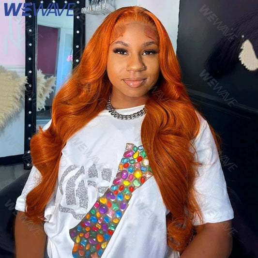 13x4 frontal wig / 20inches / 180%|United States 30 36 Inch Ginger Body Wave Human Hair Colored Wigs 100% 13X6 Hd Lace Frontal Wig 13X4 Preplucked Lace Front Wigs For Women