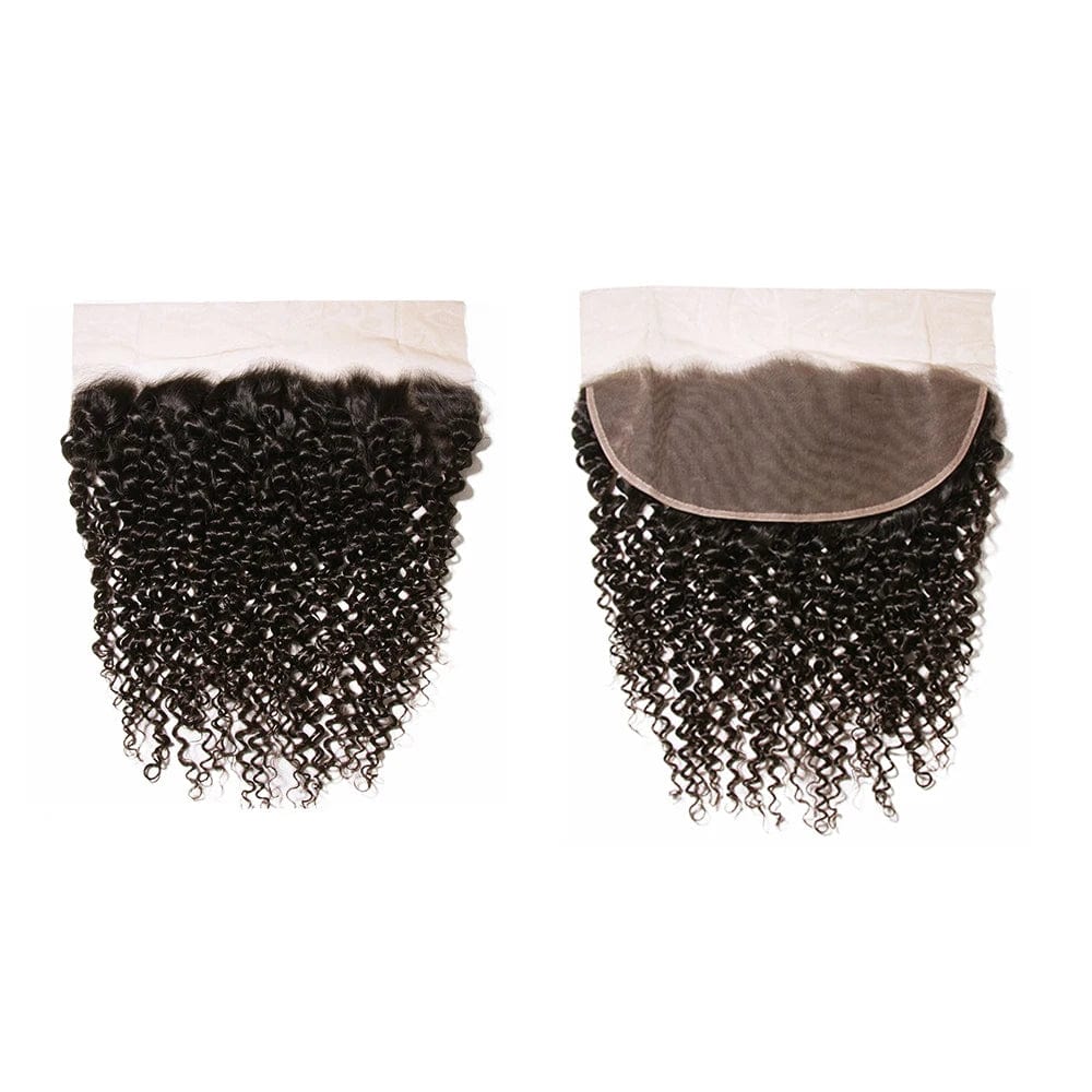 13x4 Kinky Curly Closure / 14 Inches Raw Virgin Indian Remy Silky Straight Hair Weave,Raw Virgin Cuticle Aligned Indian Human Hair,Cuticle Aligned Hair Extension