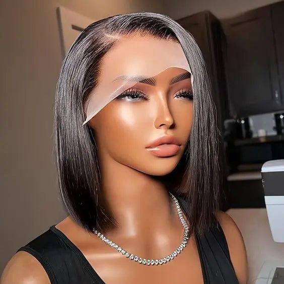 13x4 straight bob wig / 16 Inches Royce 100% High Quality Virgin Human Hair Wigs Bob Raw Bone Straight Natural Short Bob Wigs ,13x4 Swiss Lace Bob Wig For Women