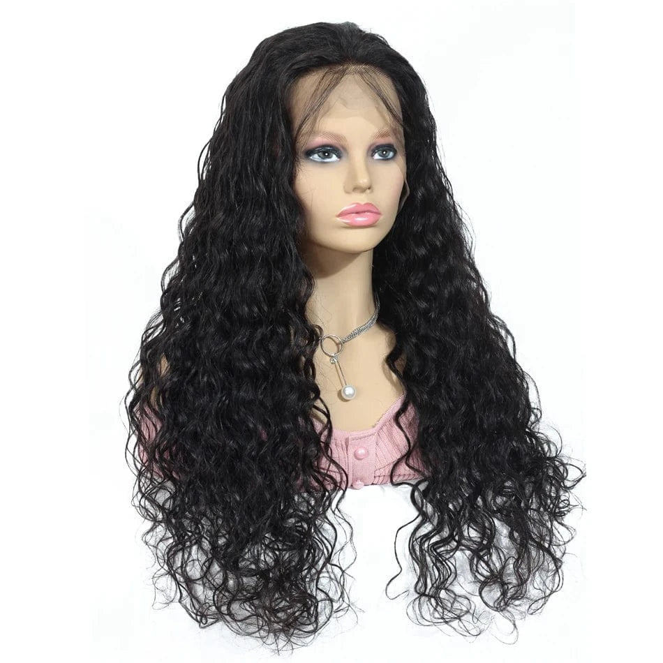 13x4 water wave lace wig / 28 Inches Cheap Kinky Curly 13X6 HD Lace Front Wig Raw Indian Human Hair Wigs For Black Women Water Wave 13X4 Hd Lace Frontal Wig Vendor