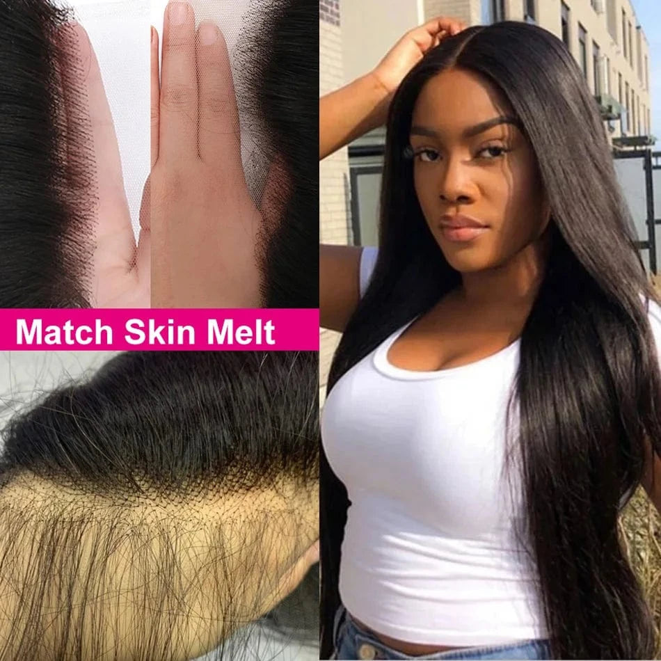13x6 Hd Transparent medium brown Swisss Lace Frontal 100% raw virgin remy Human Wig for Black with Baby hair vendor