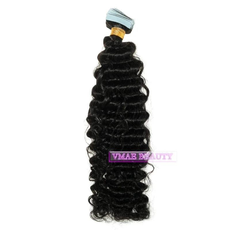 14 Inches / 3B Vmae 100g Remy Raw 3A 4A 4B 4C Cambodian Deep Afro Kinky Curly Tape In Hair Extensions Human Hair