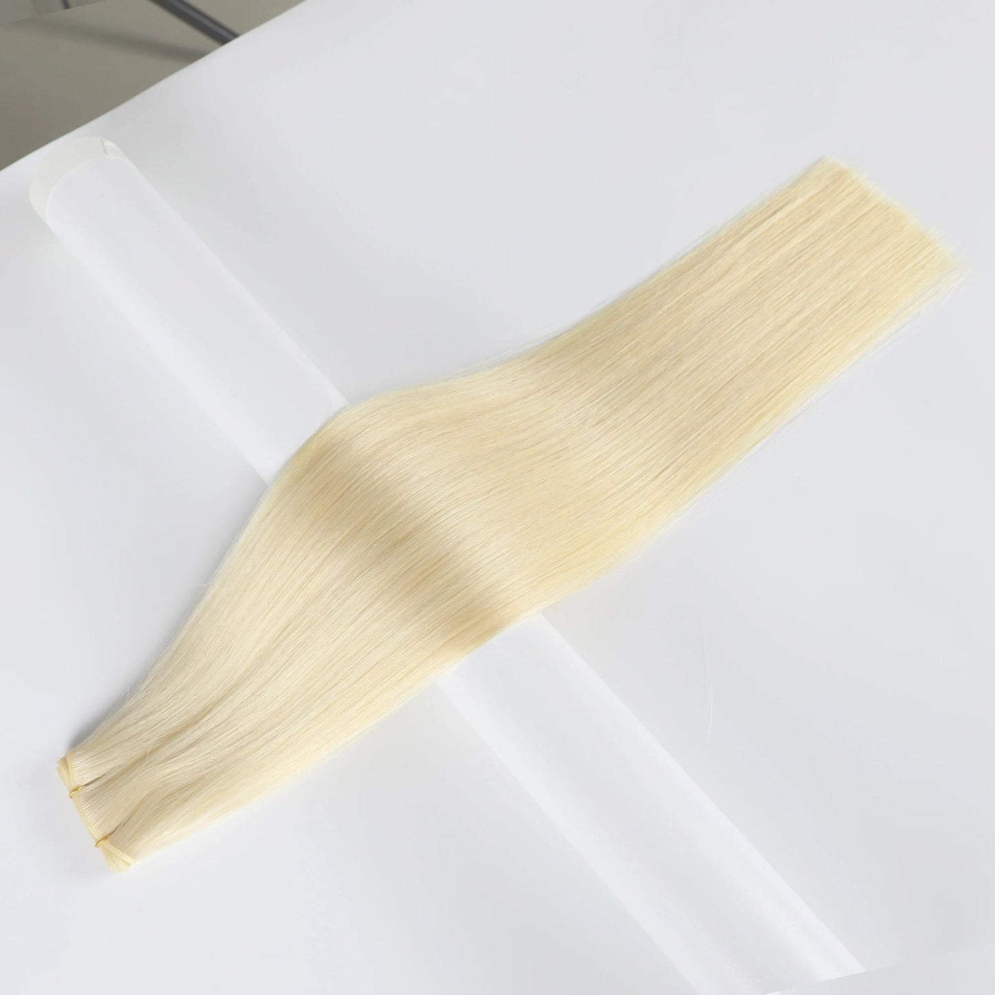 14 Inches / 60# Goodluck 2024 Human Hair Supplier Russian Thin Invisible Genius Weft Hair Extensions Double Drawn Human Hair Genius Weft