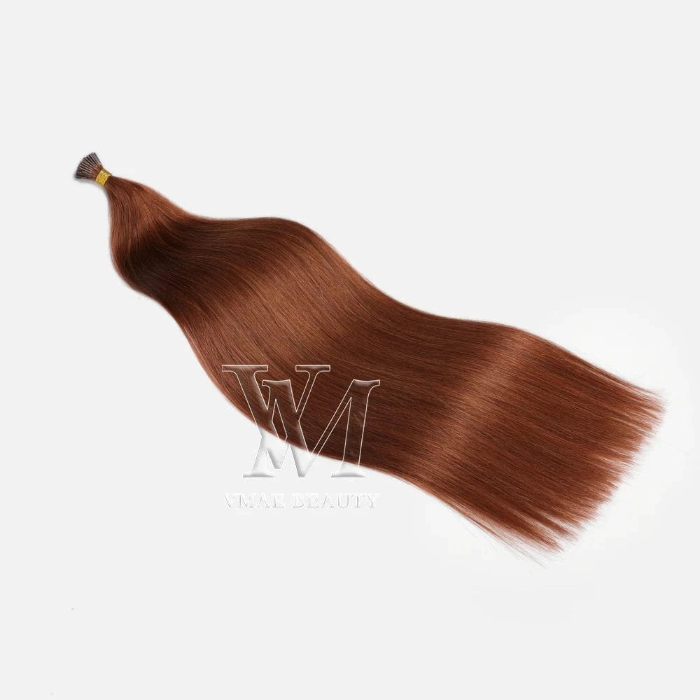 14 Inches / I tip #33 VMAE Cuticle Aligned Raw European Hair Remy Grade Wavy Blonde 30 I Tips Body Wave Kinky Curly Style Virgin I Tip Extensions