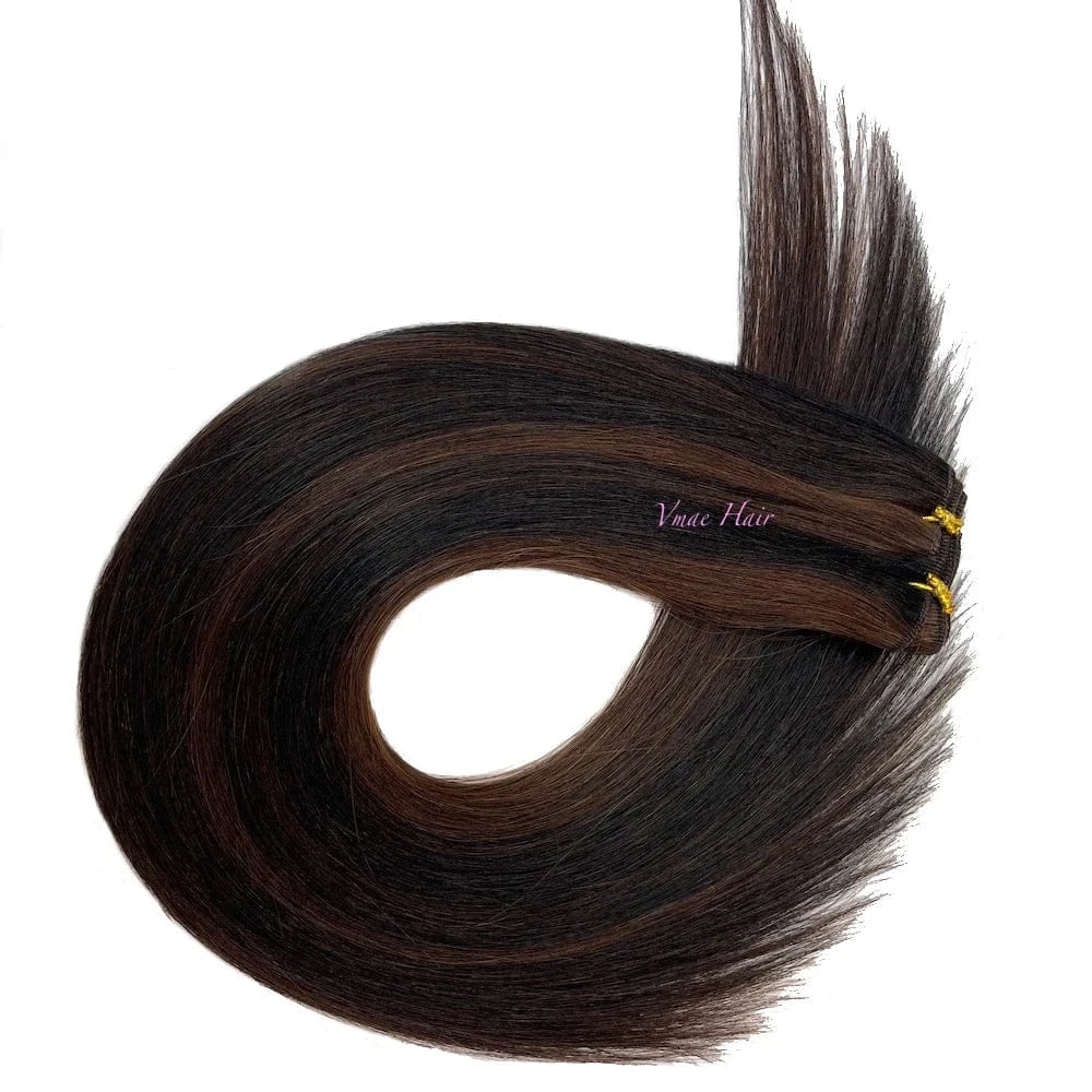 14 Inches / P #1/2 VMAE Double Drawn 613 60 Blonde Silver Straight Piano Blend Smooth and Aligned Russian Cuticle Remy Hair Extension Bundles