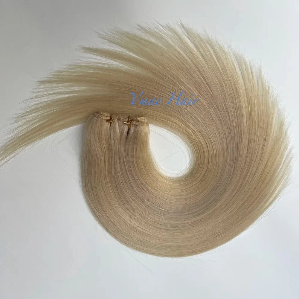 14 Inches / P #60/grey VMAE Double Drawn 613 60 Blonde Silver Straight Piano Blend Smooth and Aligned Russian Cuticle Remy Hair Extension Bundles