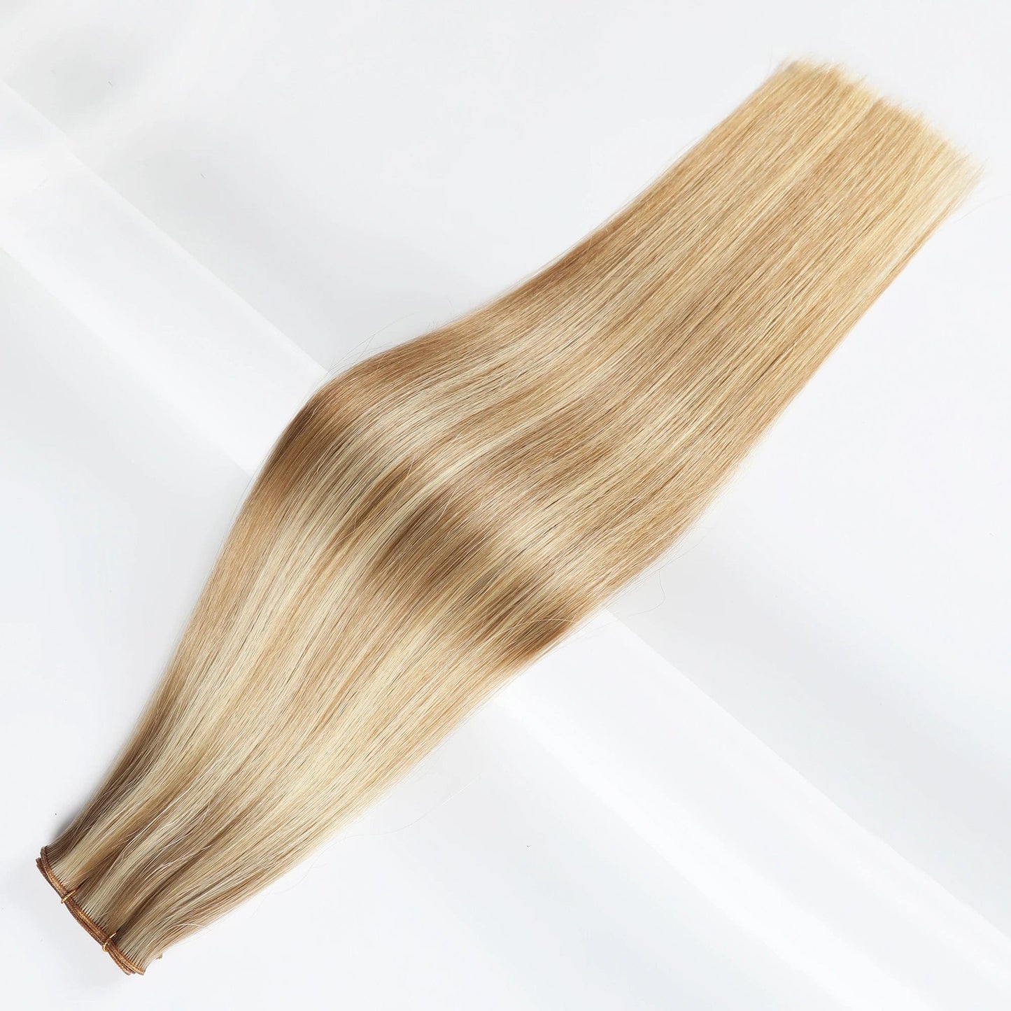 14 Inches / P18/613 Goodluck 2024 Human Hair Supplier Russian Thin Invisible Genius Weft Hair Extensions Double Drawn Human Hair Genius Weft