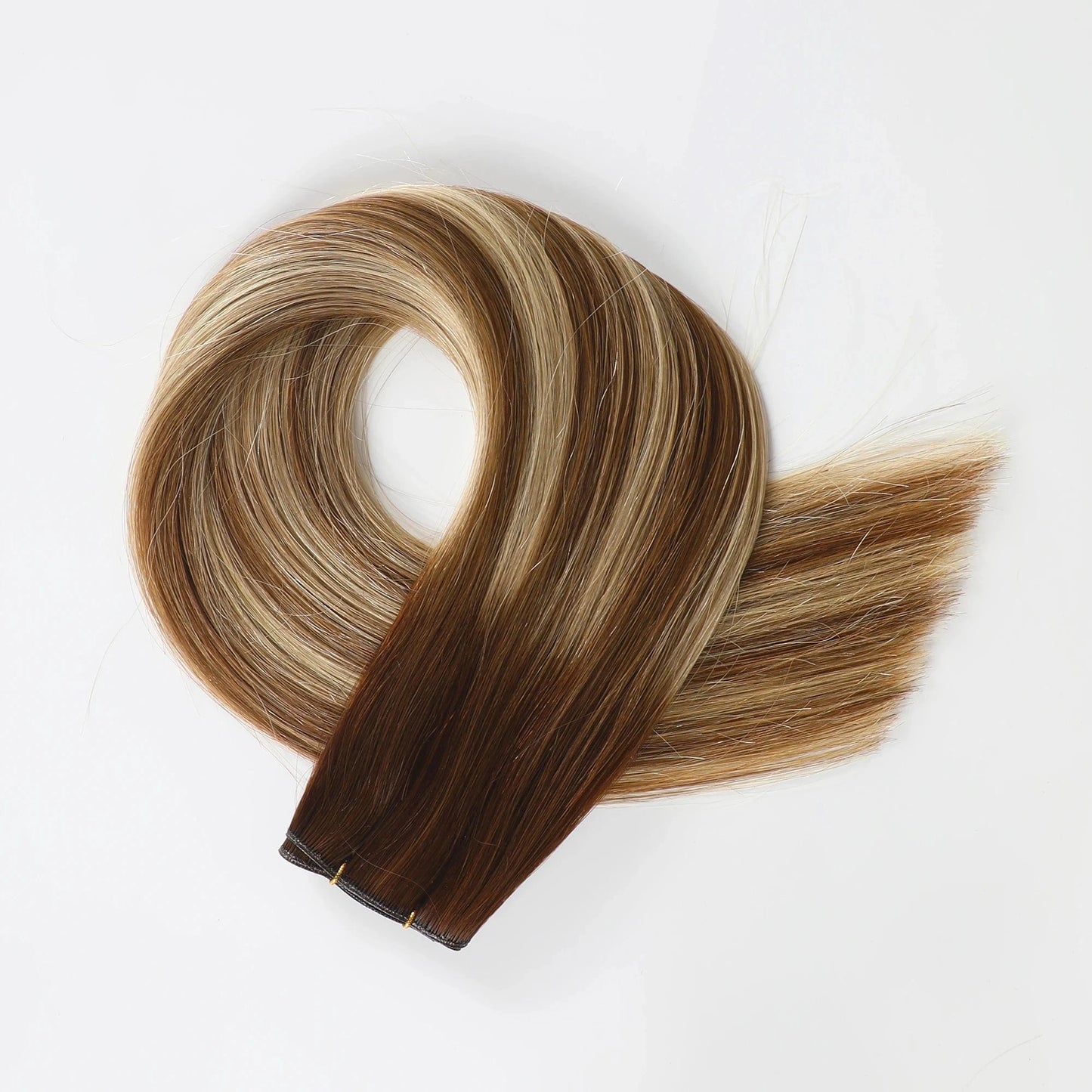 14 Inches / P4/613/T4 Goodluck 2024 Human Hair Supplier Russian Thin Invisible Genius Weft Hair Extensions Double Drawn Human Hair Genius Weft
