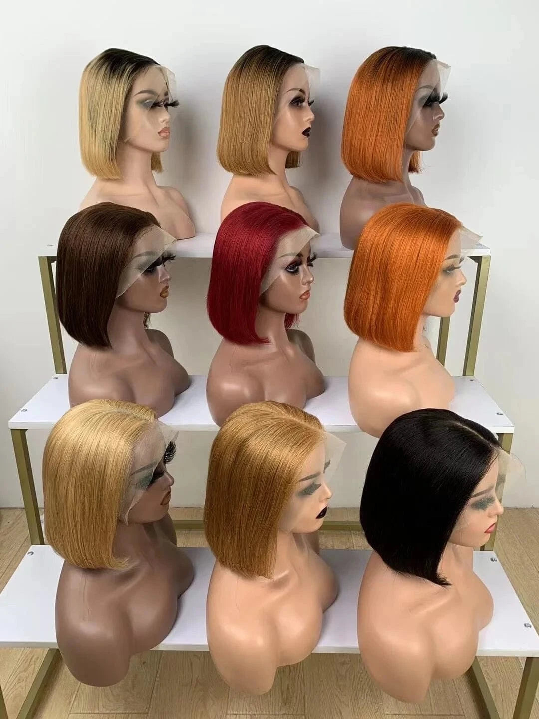 150% 13x4 Lace Front Wig / 8 Inches Cheap Wholesale Wear And Go 5x5 13x4 lace front wig Raw Indian Human Hair Afro Kinky Curly Glueless HD Lace Frontal Wig
