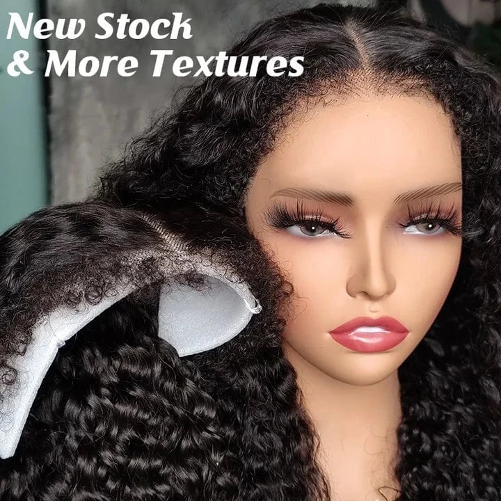 150% Glueless Curly Baby Hair Swiss Lace Front Wig 13x6 13x4 HD Lace Frontal Human Hair Edges Curly Wig