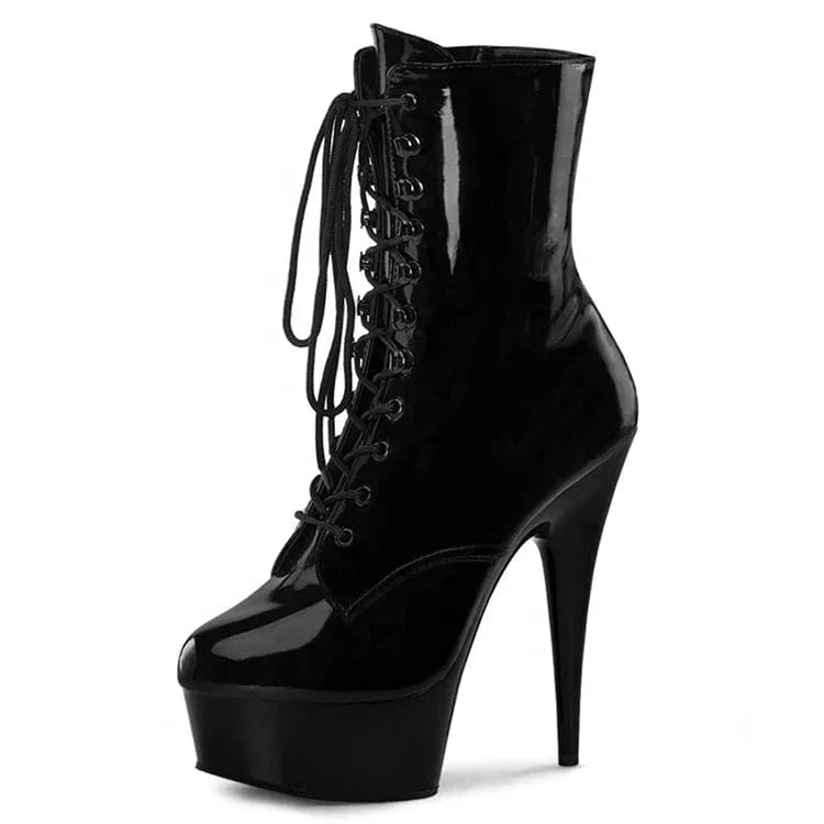15cm stripper high heels Sexy women's shoes platform clubs Cosplay pole dancing ankle boots