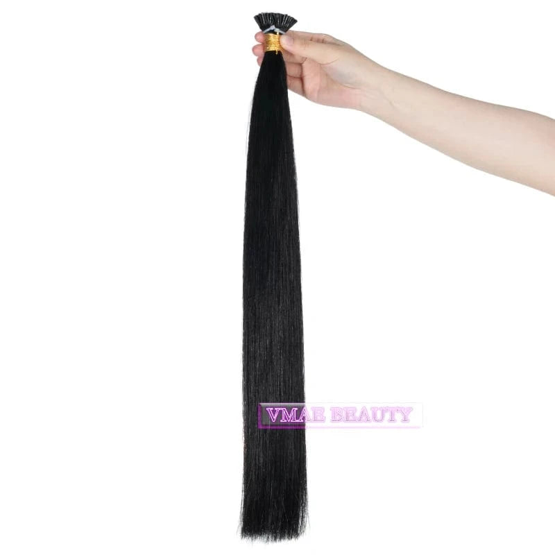 16 Inches / I Tip #1 VMAE Cuticle Aligned European Hair Blonde 613 60 I Tips Flat Tip Virgin Kreatin K Tip Hair Extensions Human Hair