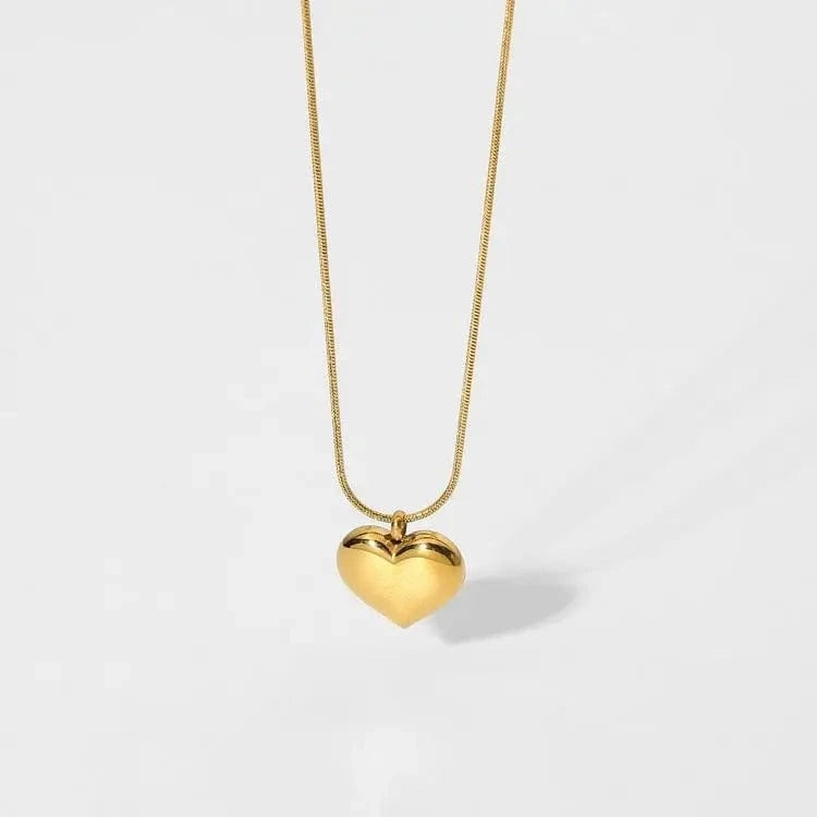 16inches / N2522 N2522 Wholesale Flat Snake Chain Stainless Steel Jewelry Gold Plated Chokers Love Pendant Necklaces For Women