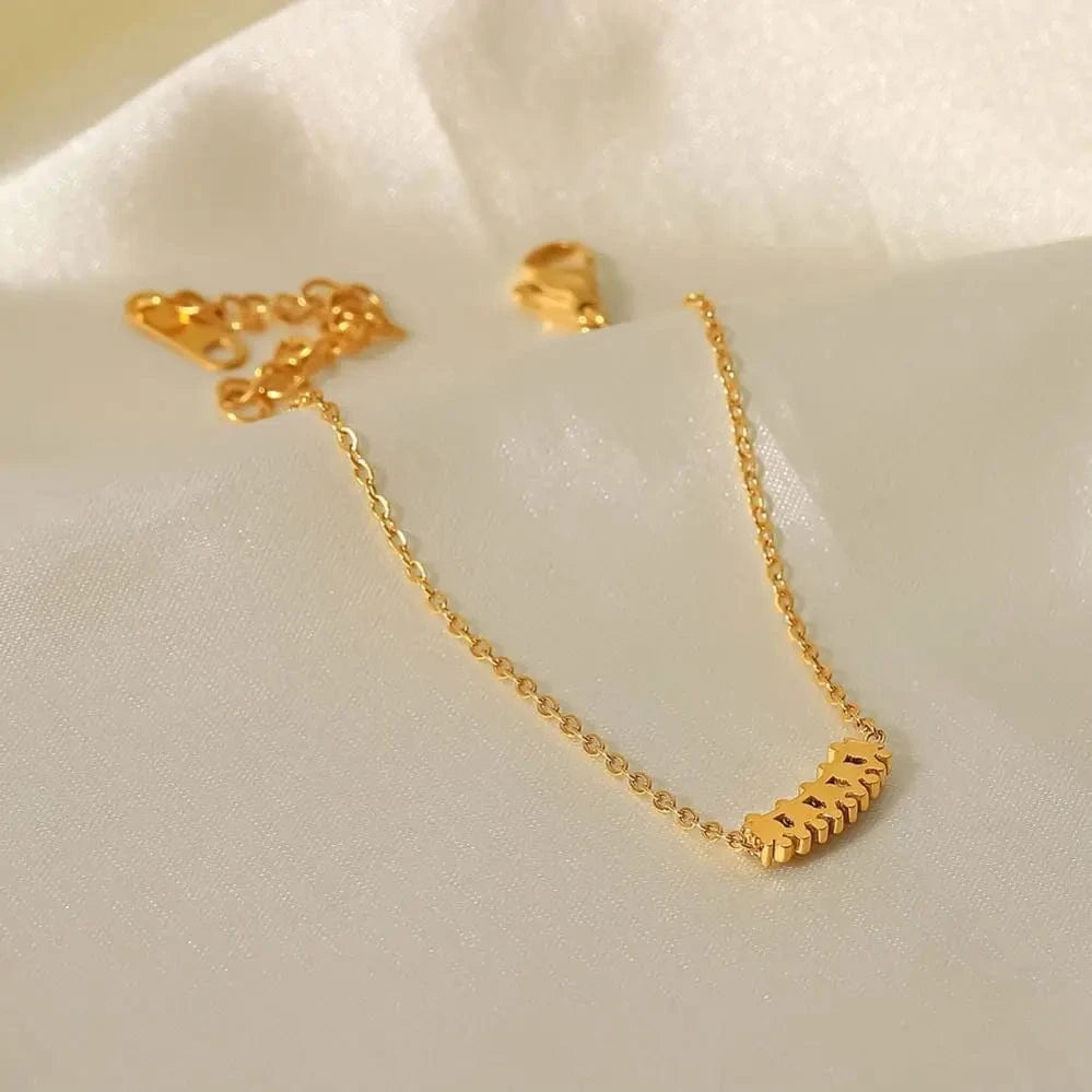 17+5 / BR1026 BR1026 18K Gold Plated Stainless Steel Fine Chain Jewelry Gift Charm White Cubic Zirconia Bracelet for Women