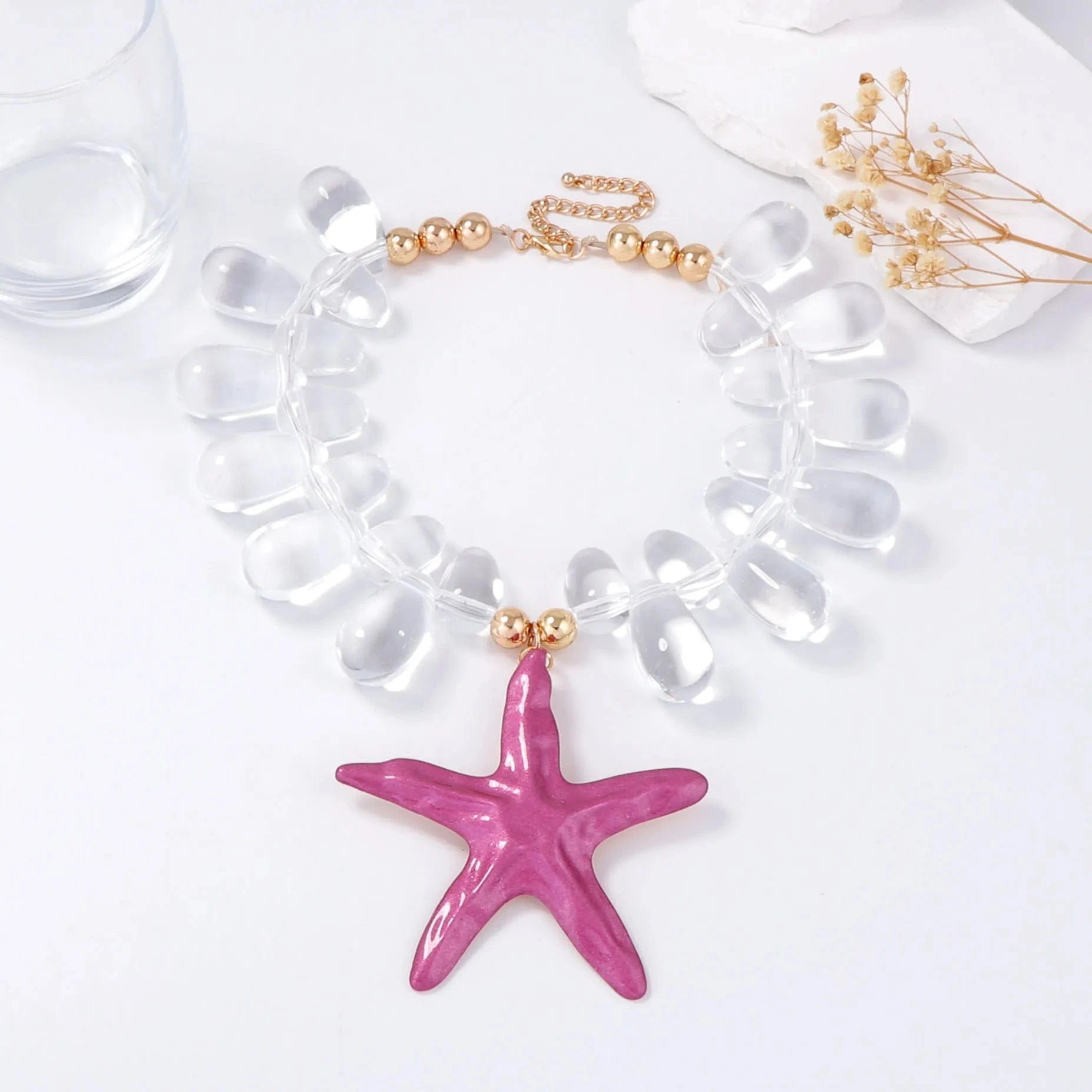 17 Luxury Crystal Exaggerated Water Droplet Tassel Necklace Women's Fashion Collarbone Chain